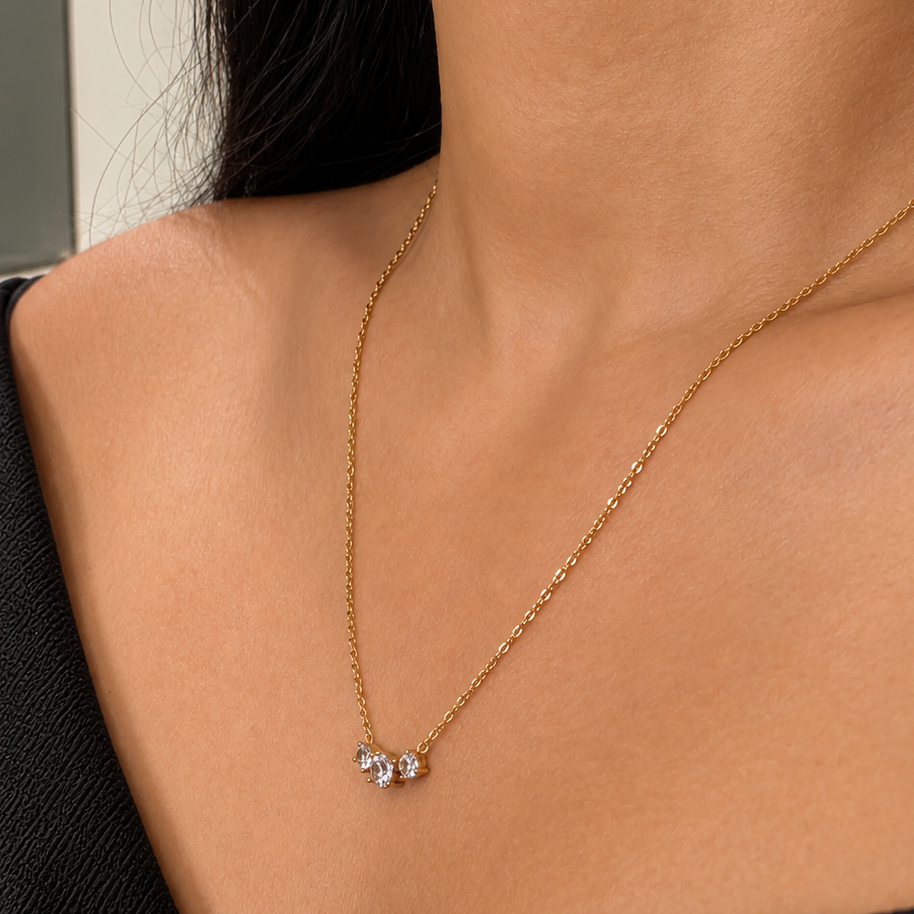 Trio Stone Necklace