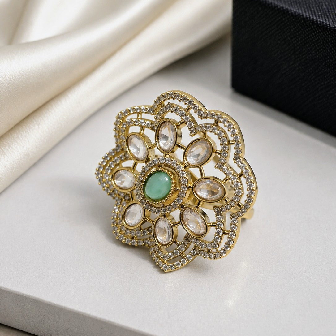 Lace Rosette Cluster Ring
