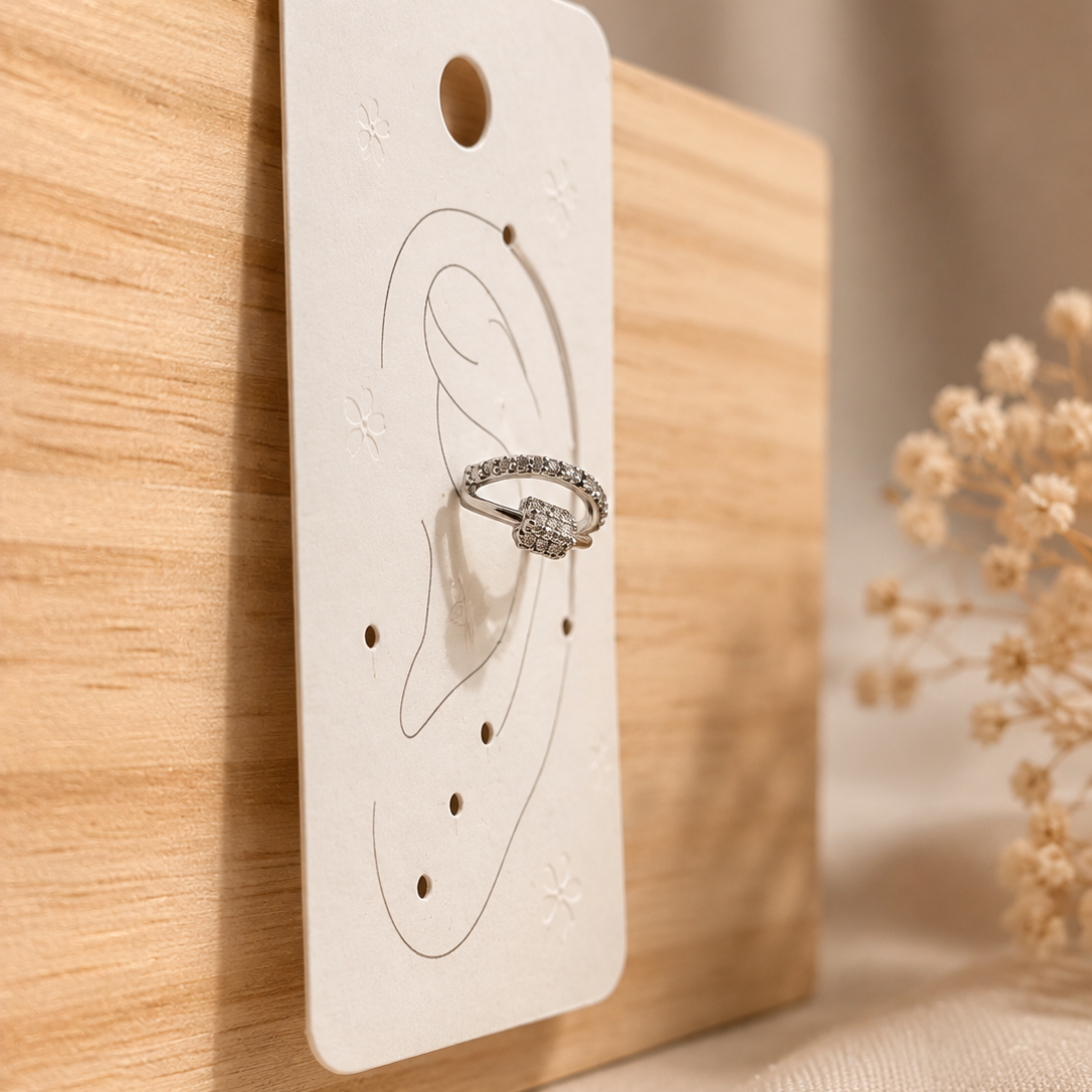 Wave Cluster Cuff Earrings