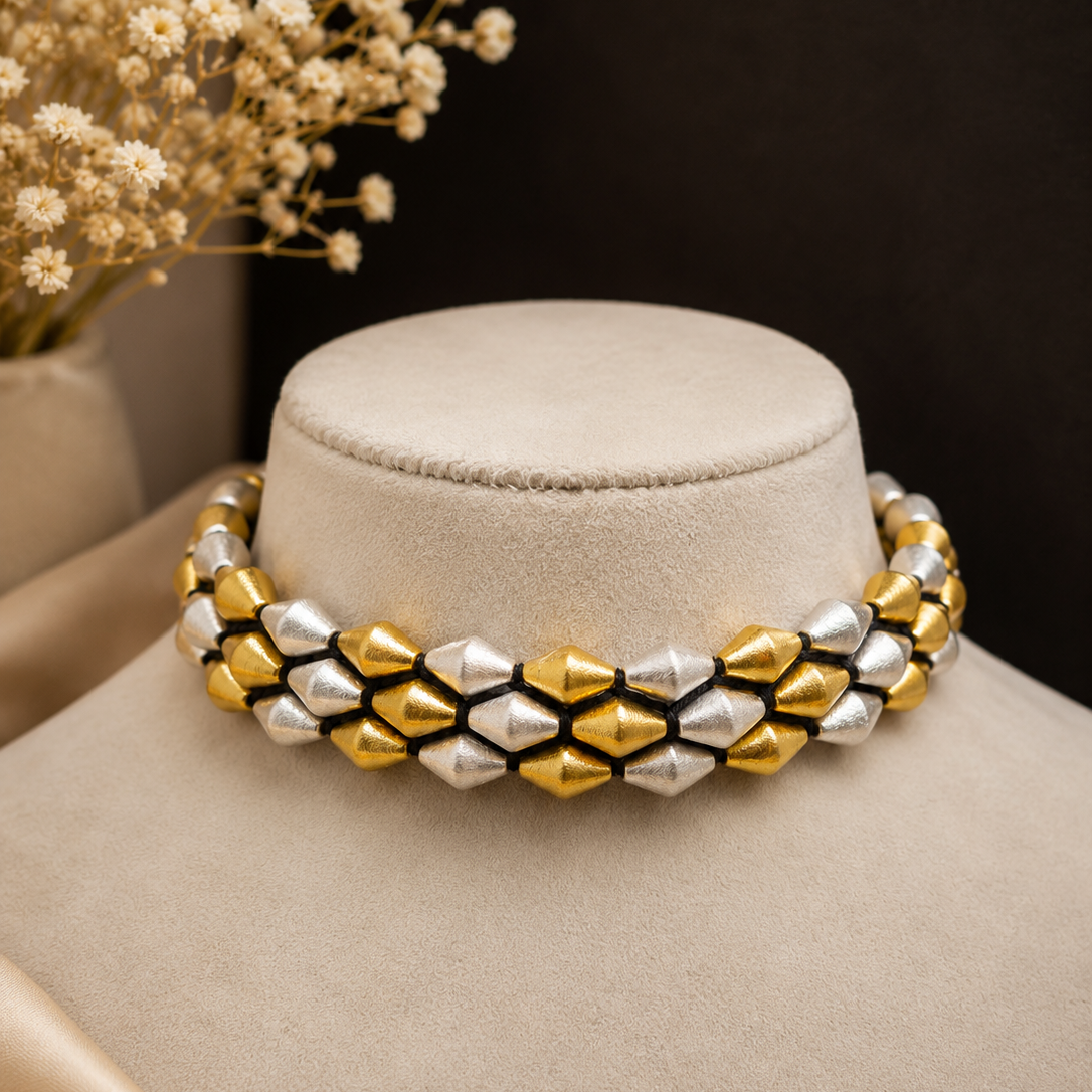 Honeycomb Bead Necklace