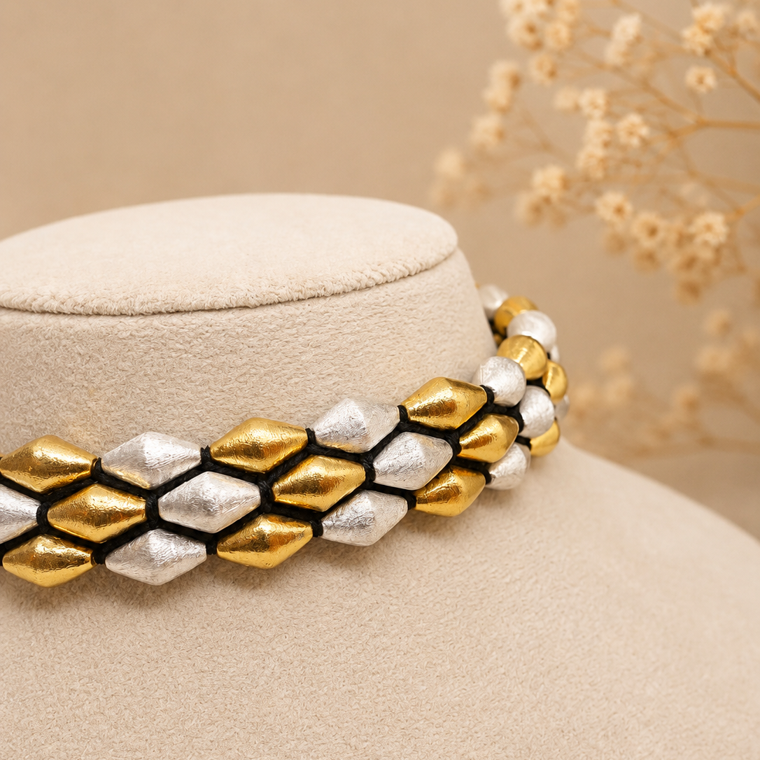 Honeycomb Bead Necklace