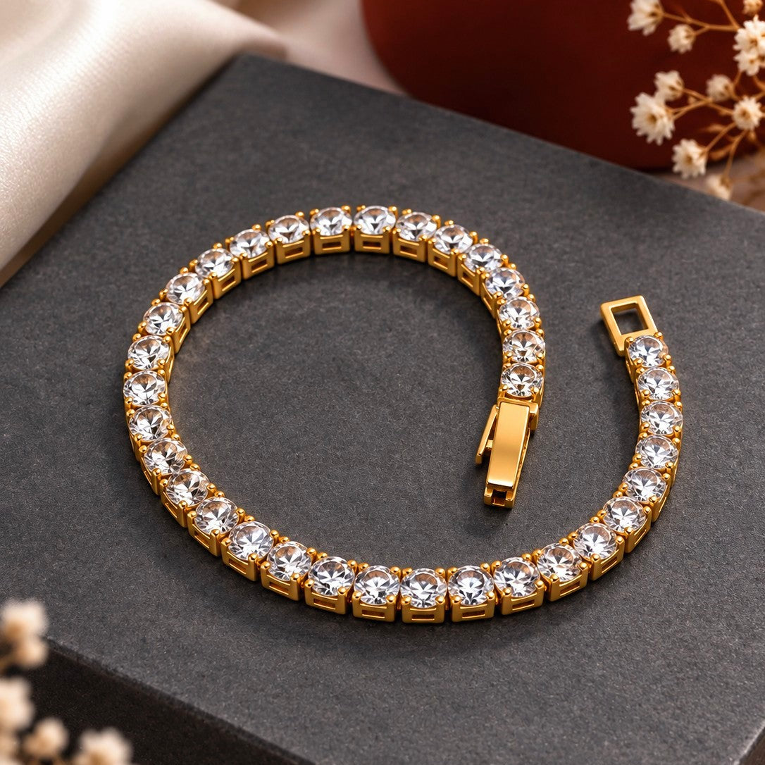 Chunky Round Cut Tennis Bracelet