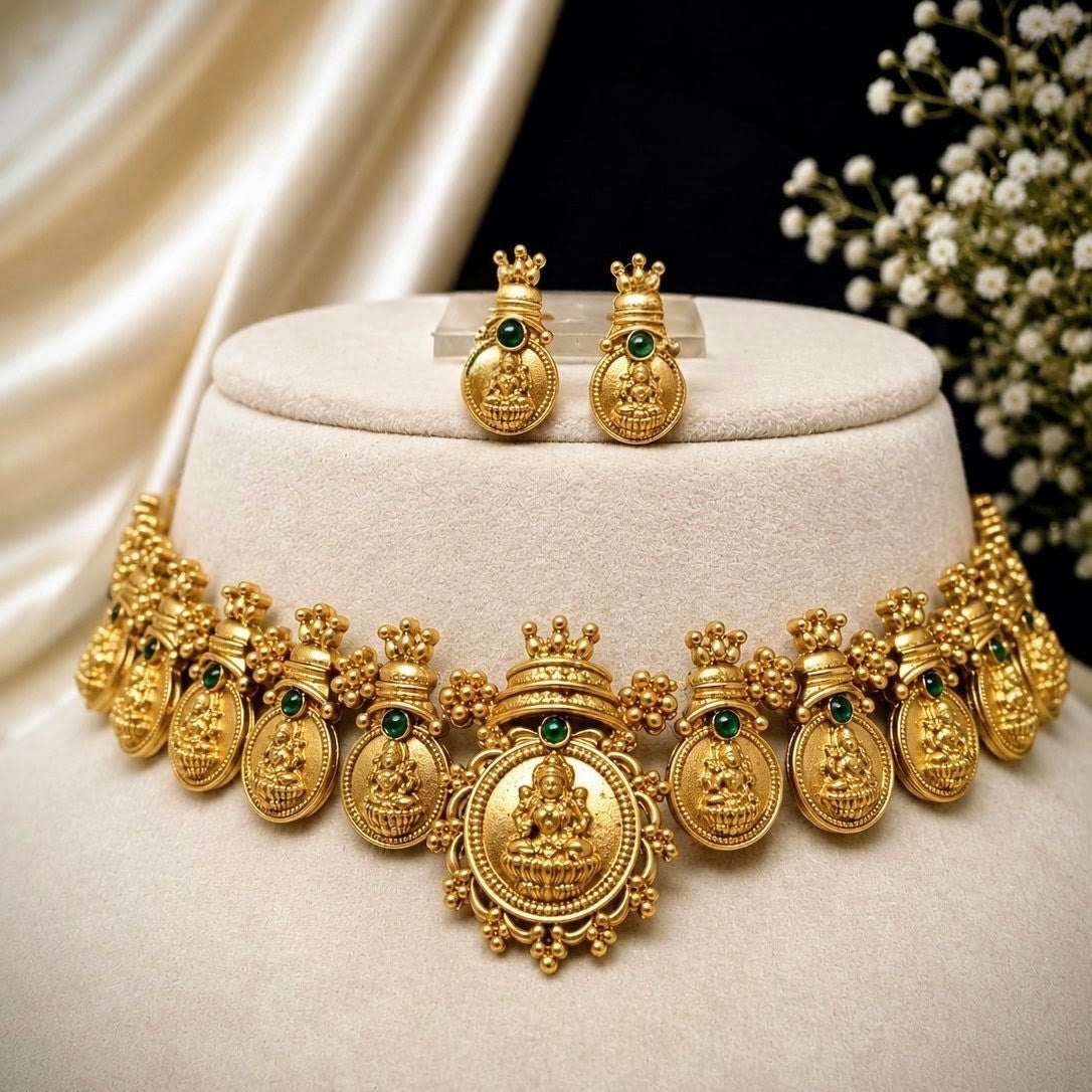 Temple Deity Coin Choker Set