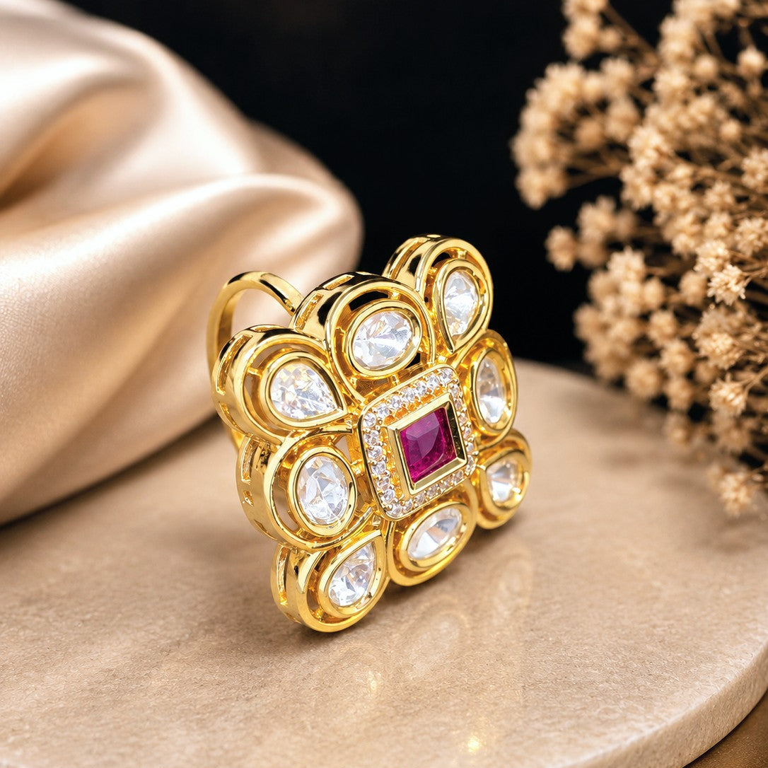 Square Halo Cluster Ring