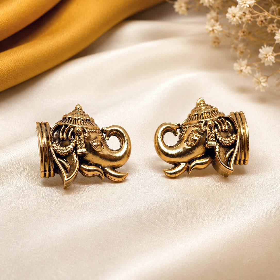 Elephant Head Pavé Necklace Set