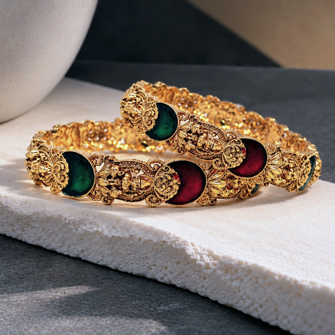 Ornate Temple Medallion Bangle