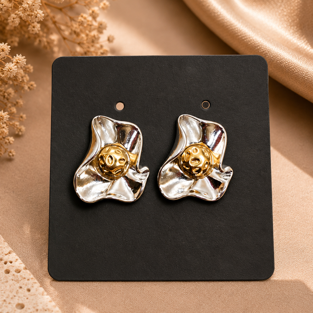 Ruffle Petal Studs
