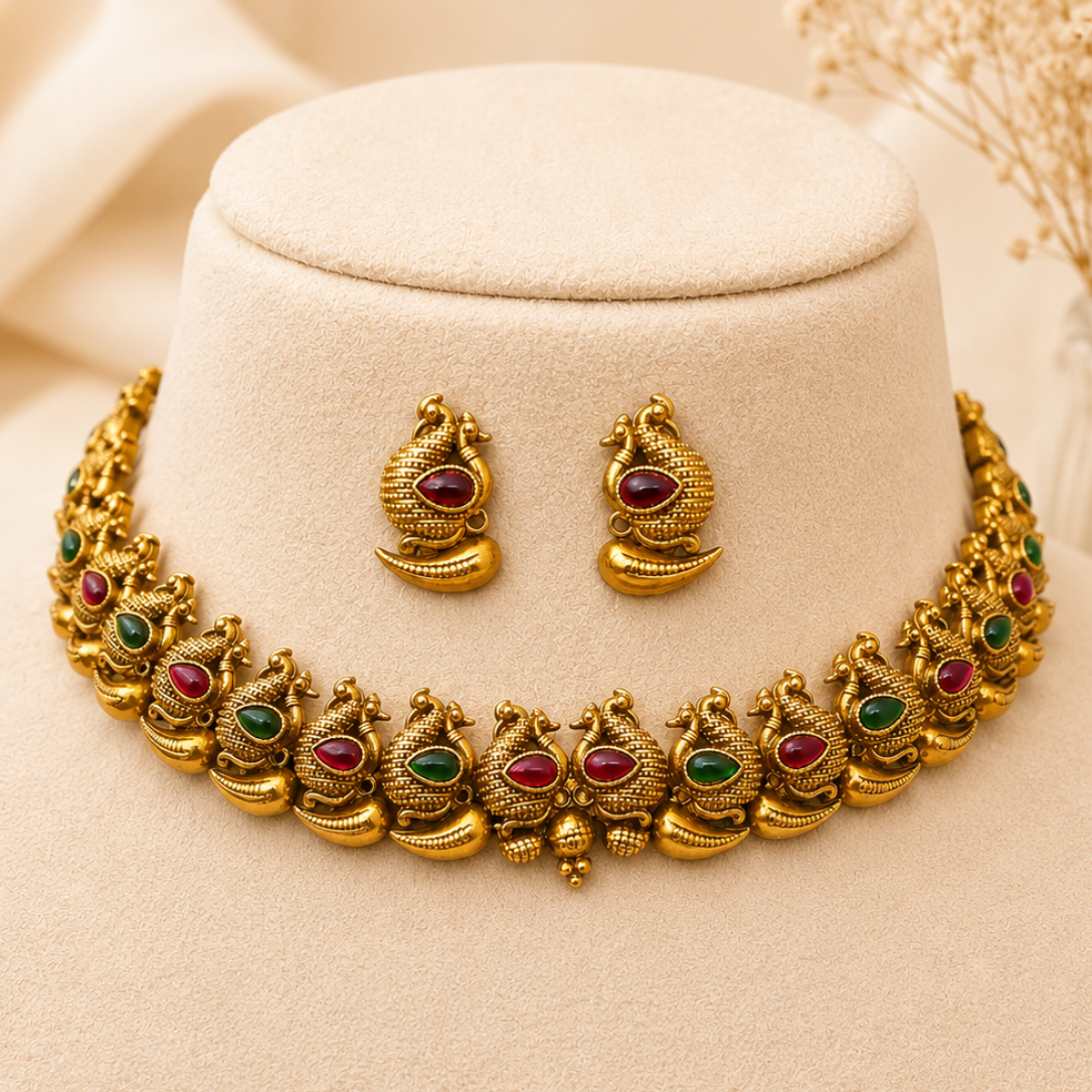 Peacock Trail Necklace