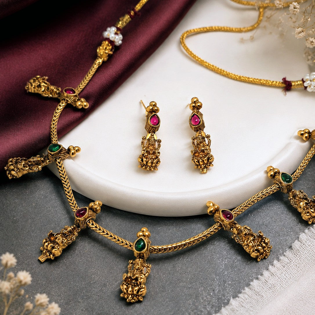 Temple Deity Charm Necklace