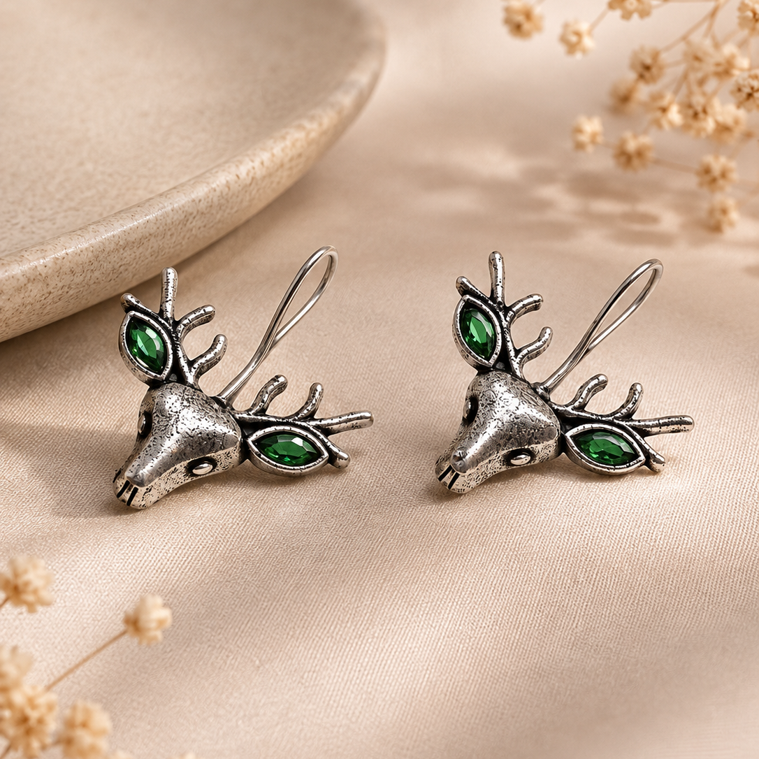 Stag Head Earrings