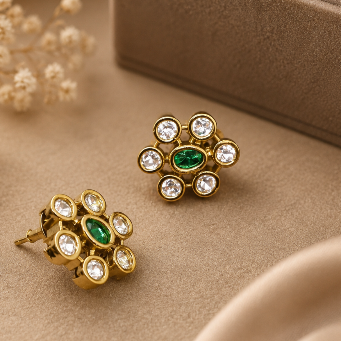Premium Kundan Floral Necklace