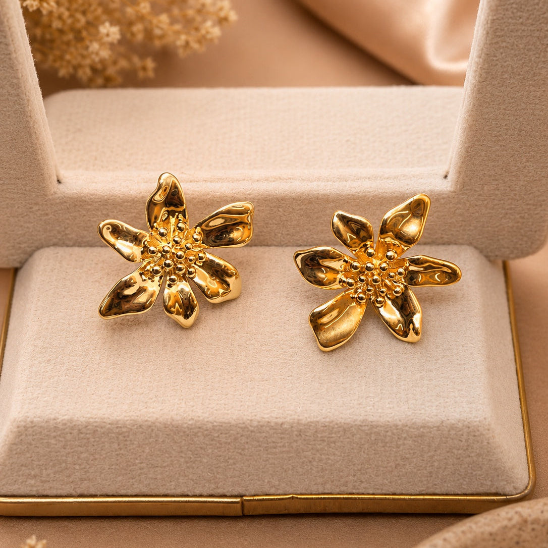 Faceted Petal Studs