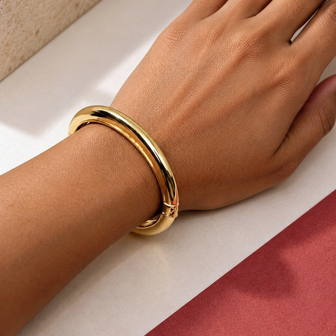 Chunky Domed Hinge Bangle