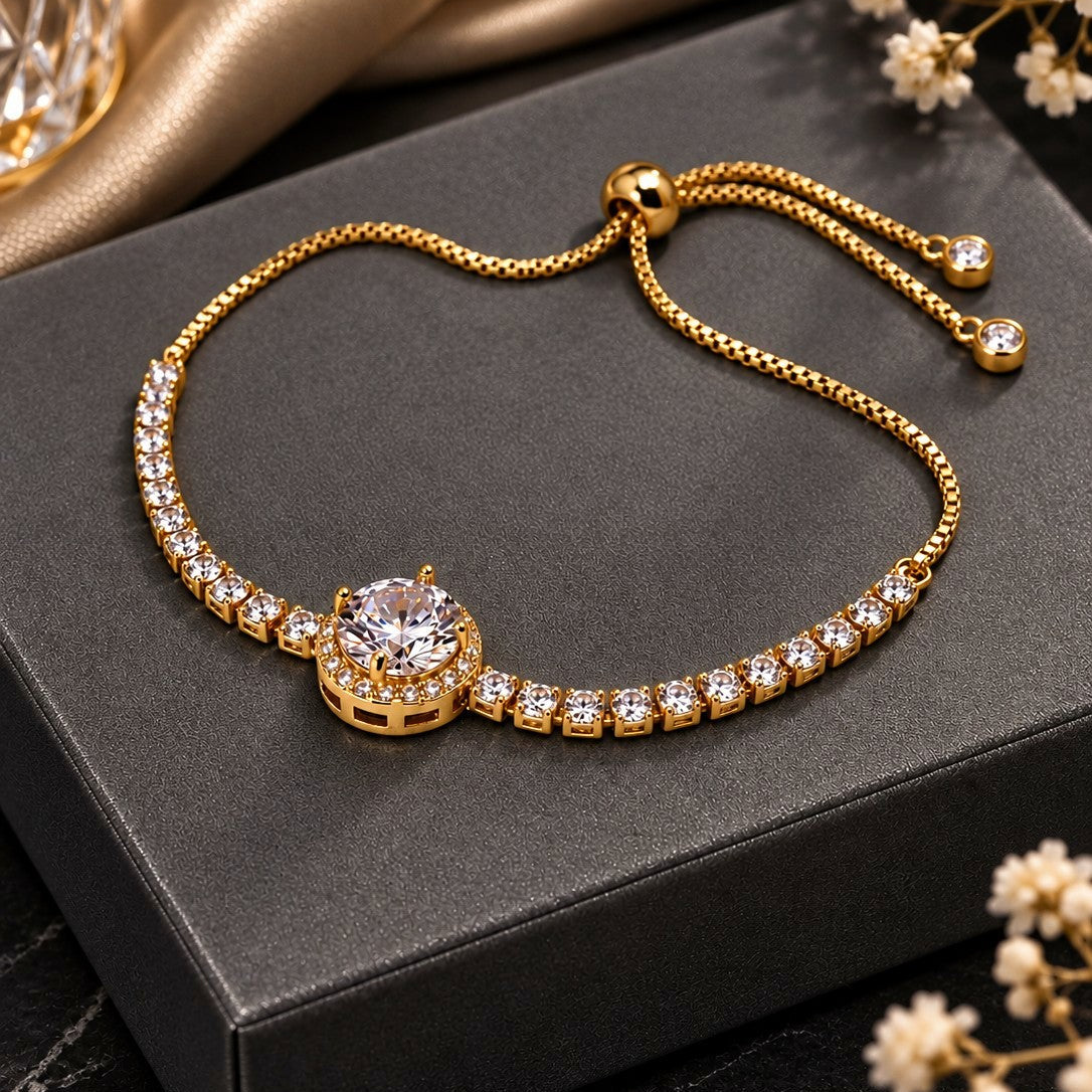 Halo Centre Stone Bracelet
