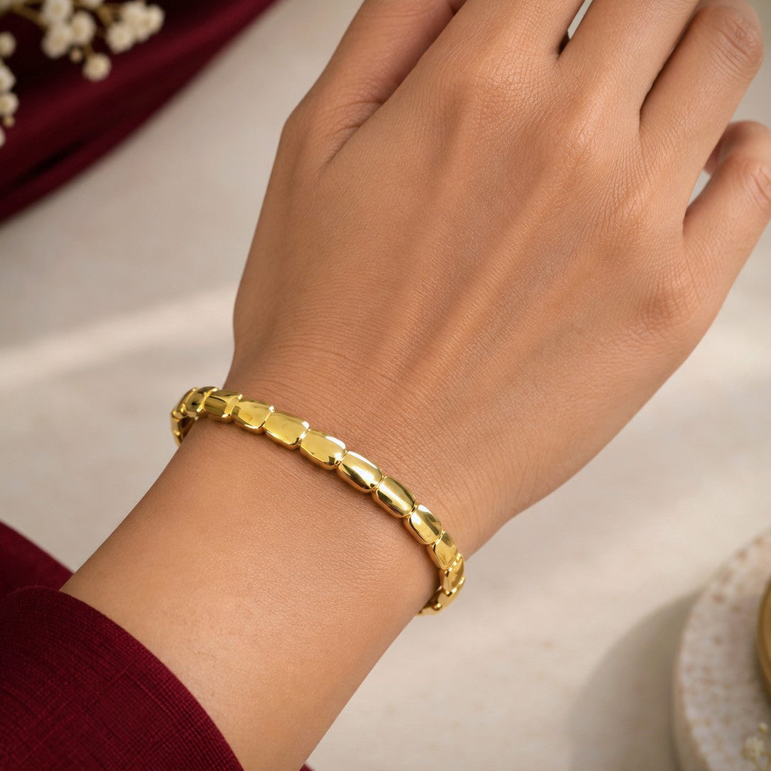 Tapered Link Bangle Bracelet