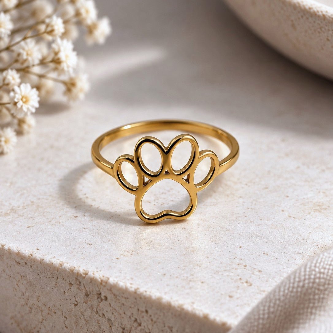 Paw Print Outline Ring