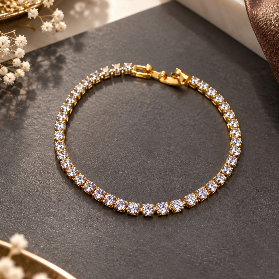 Round Stone Tennis Bracelet