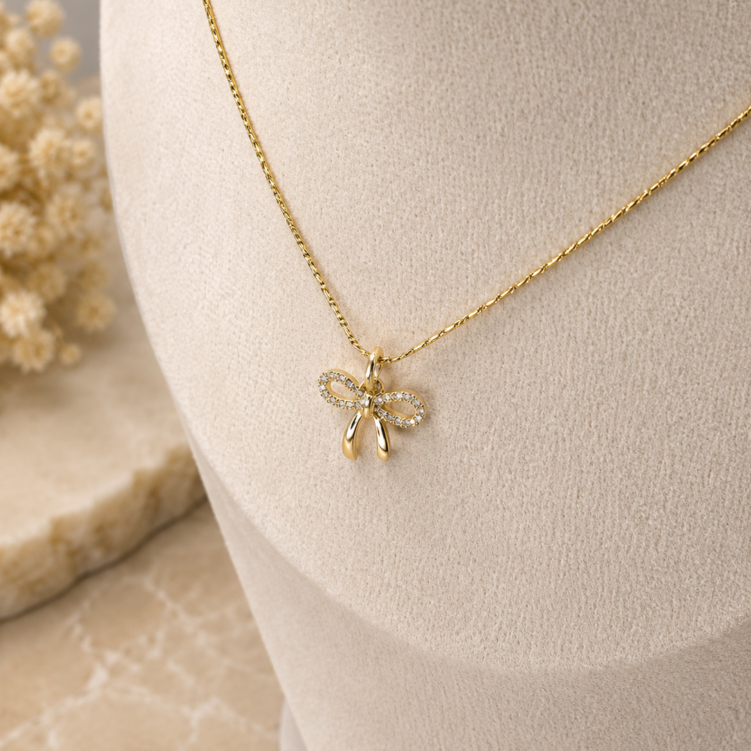 Bow Charm Necklace