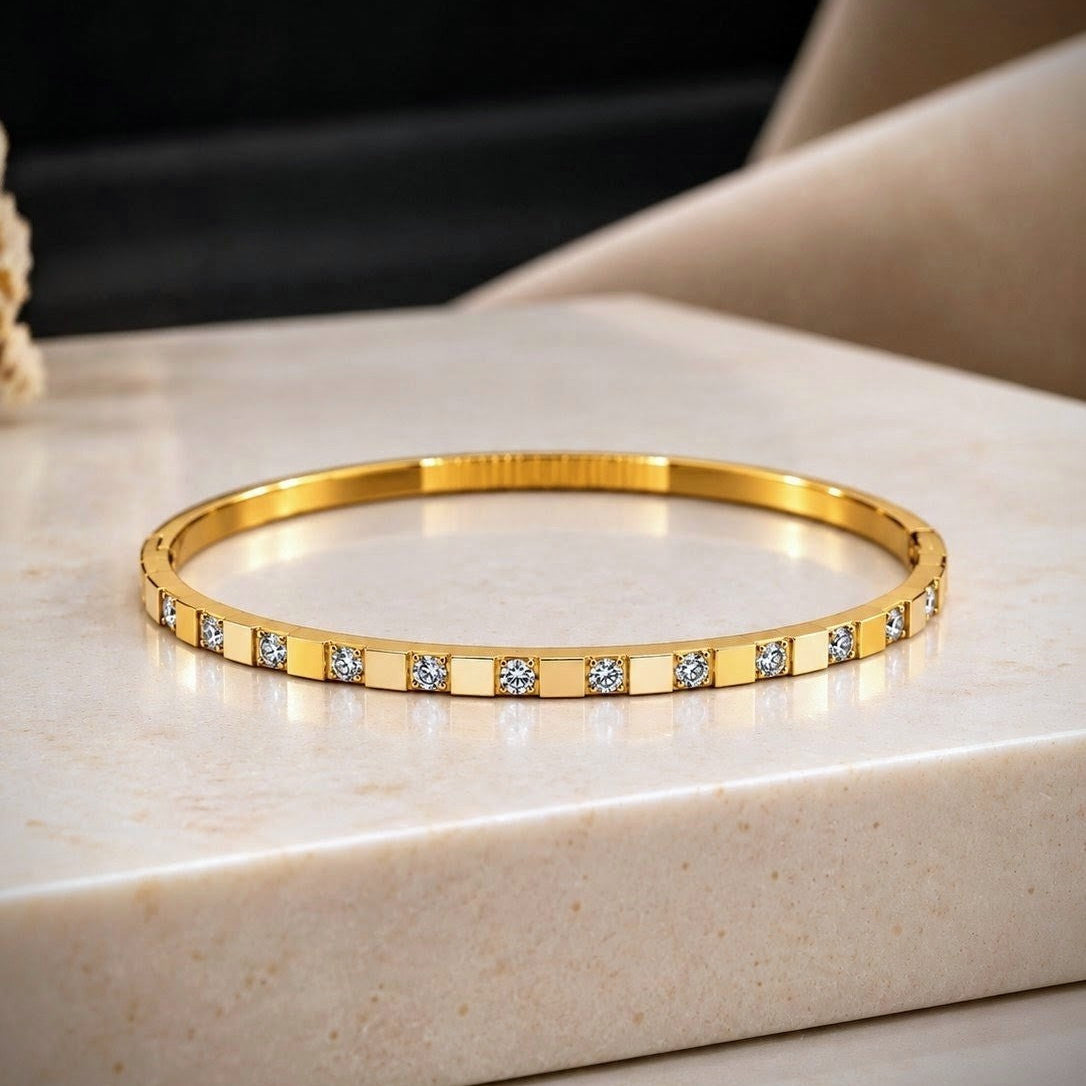 Segmented Stone Link Cuff