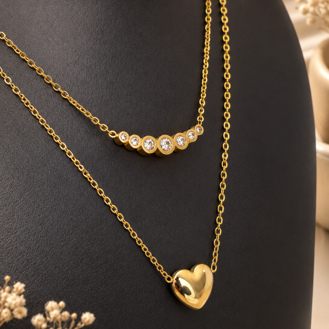 Layered Heart Necklace