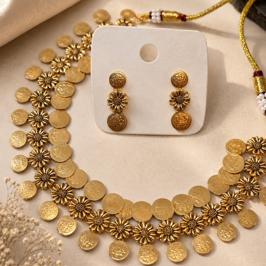 Coin Daisy Choker