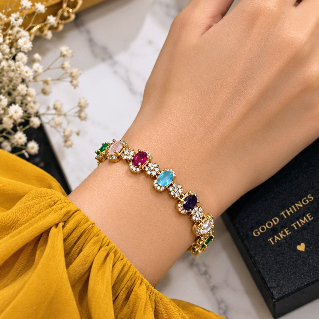 Multi Color Starburst Bracelet