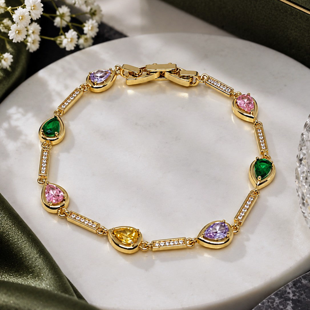 Multi Color Pear Bracelet