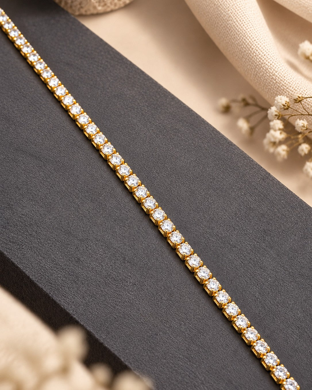Round Cut Prong Tennis Bracelet