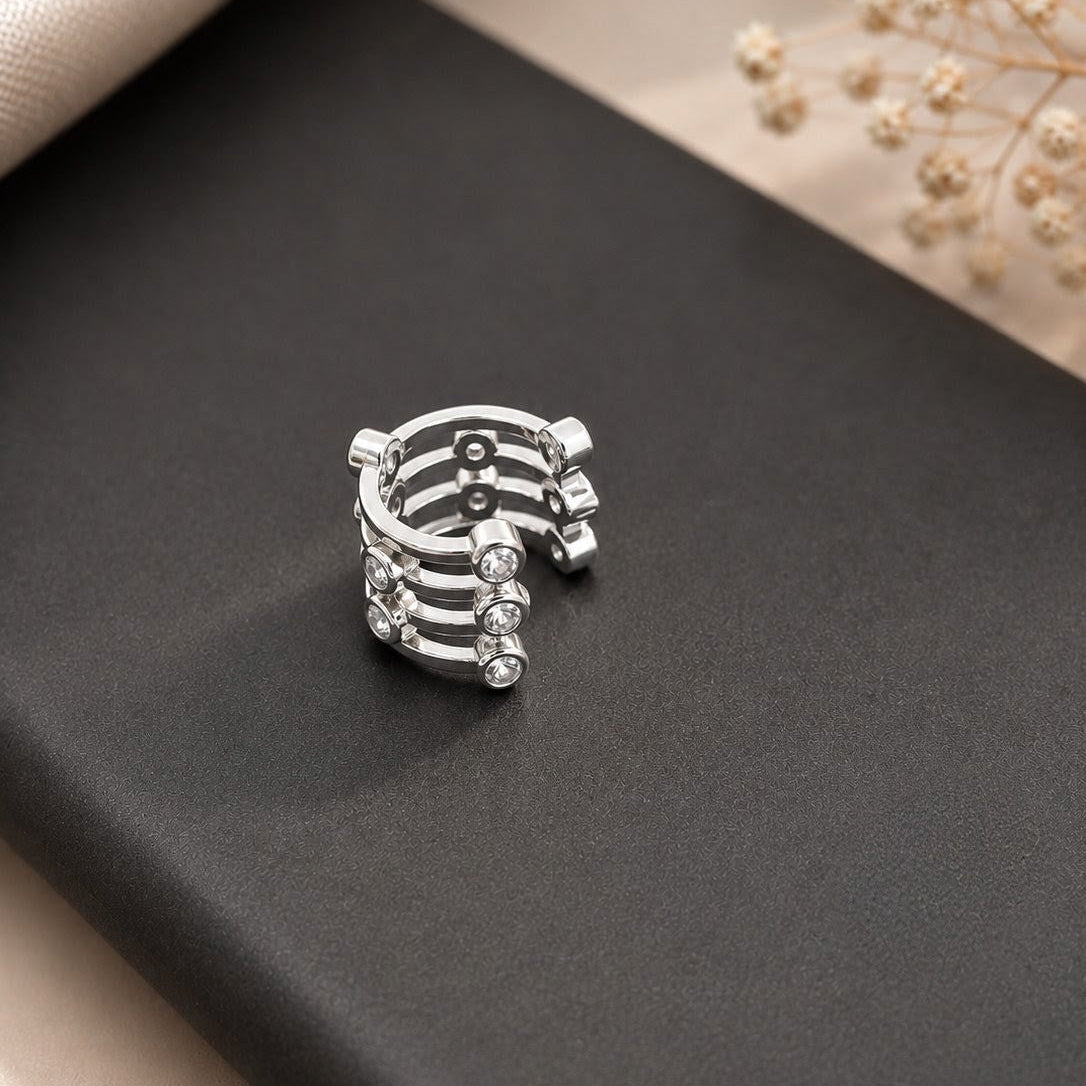 Triple Row Cuff Earrings