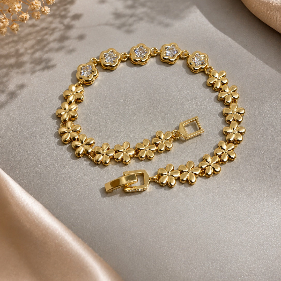 Flower Heart Bracelet