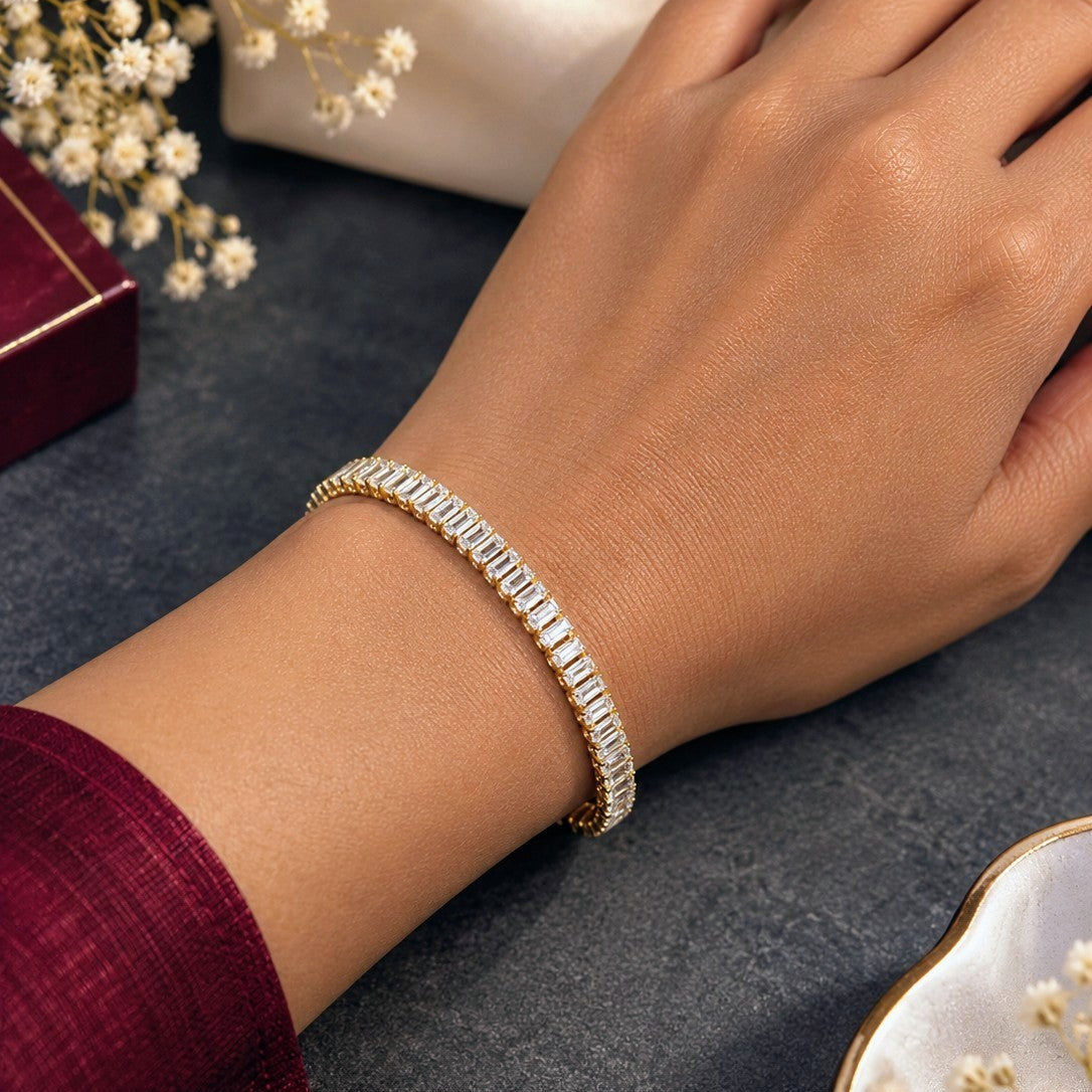 Baguette Cut Tennis Bracelet