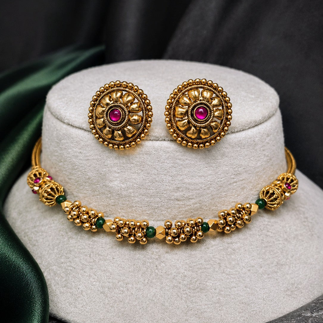 Beaded Torque Choker Set