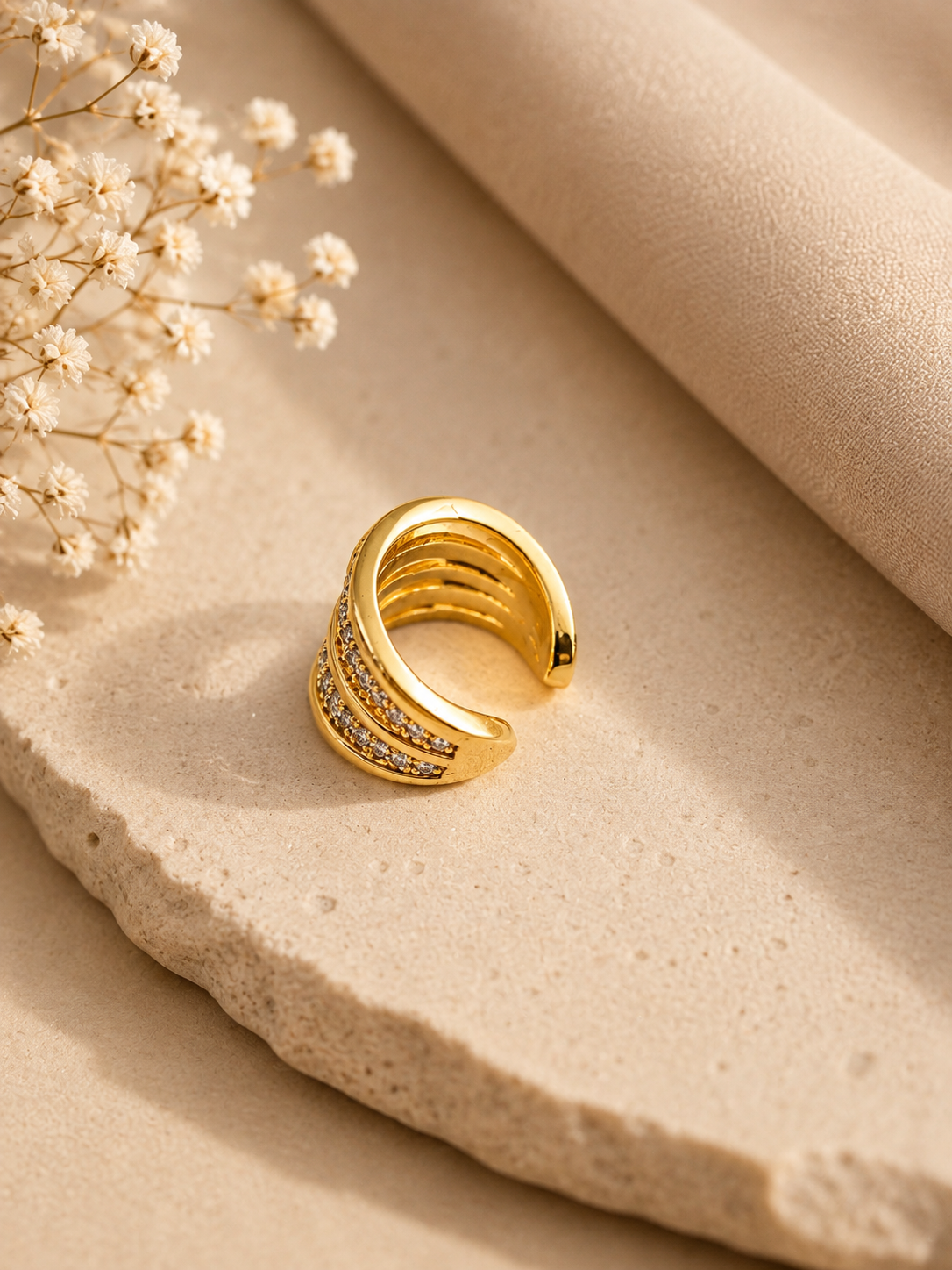 Spiral Wrap Cuff Earrings