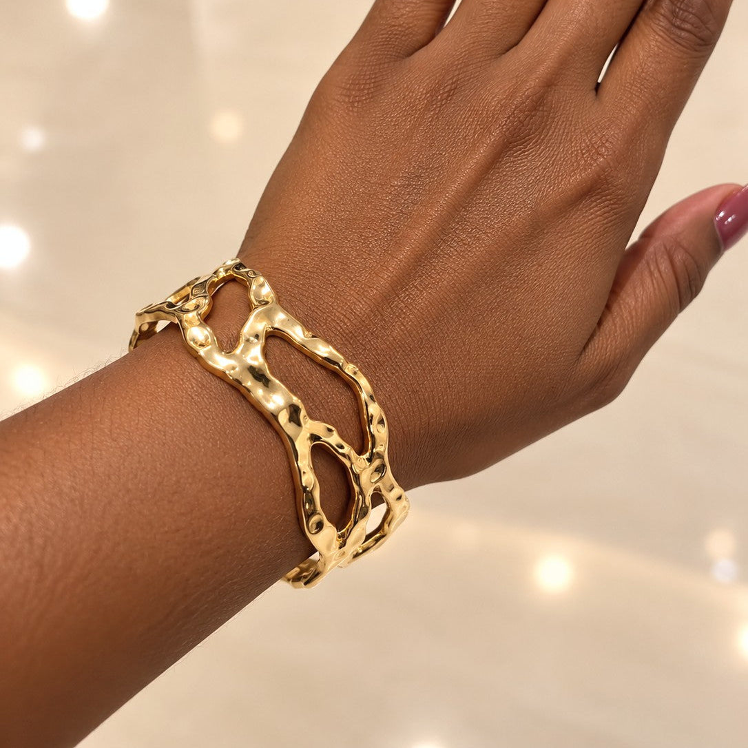 Molten Openwork Wide Cuff