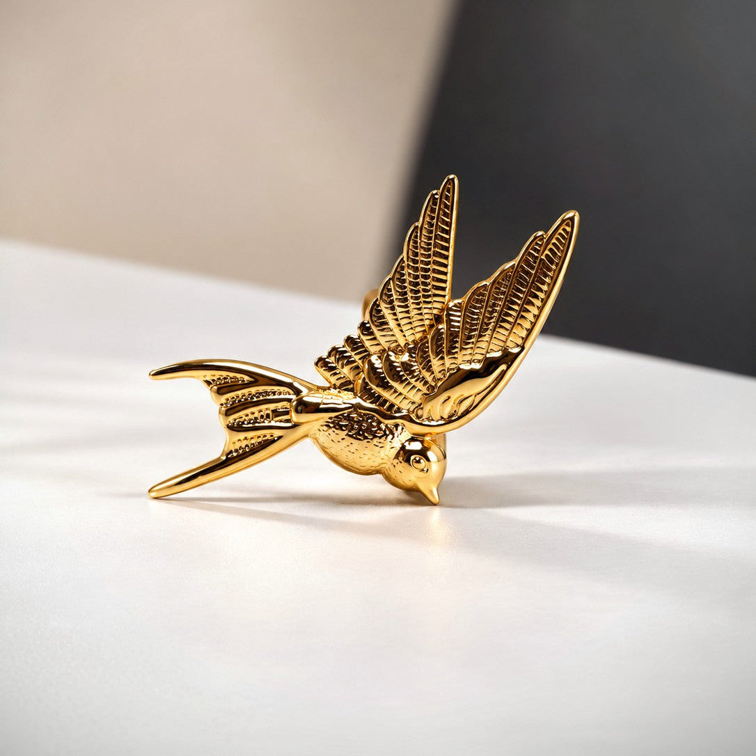 Raised Wing Swallow Cocktail Ring