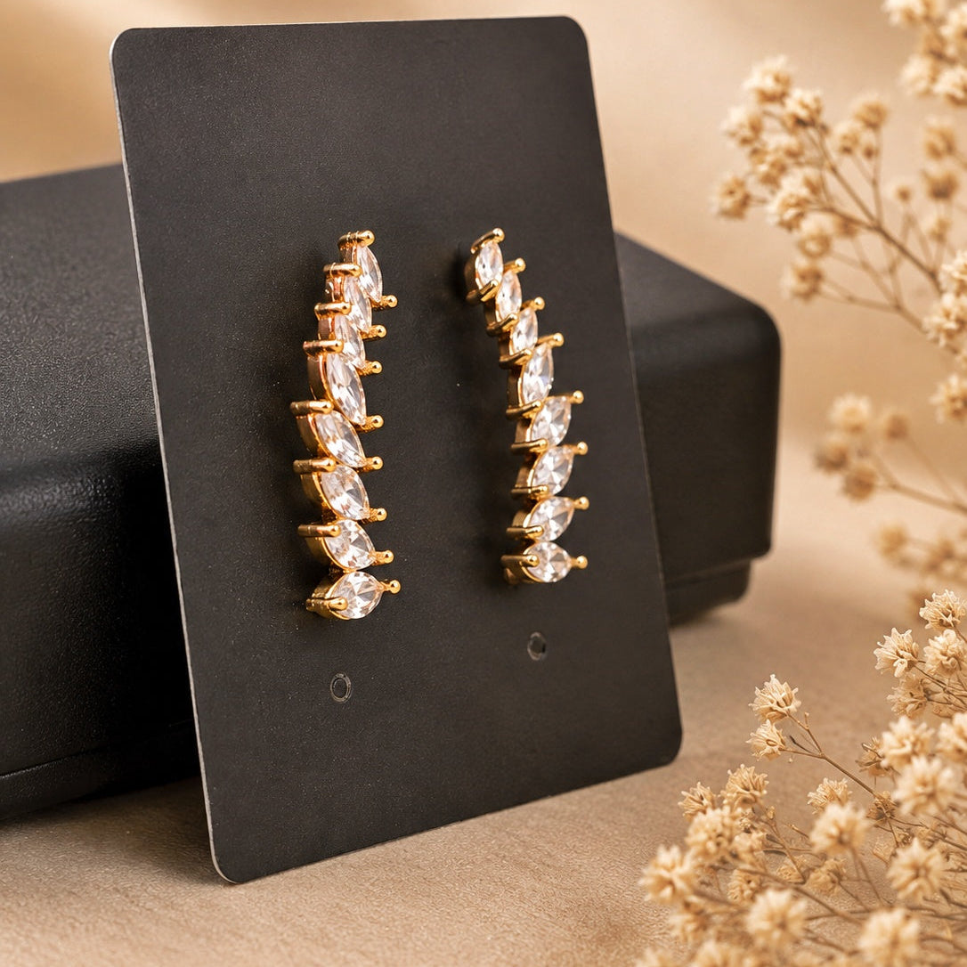 Crystal Climber Cuff Earrings