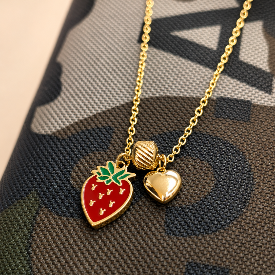 Strawberry Charm Necklace