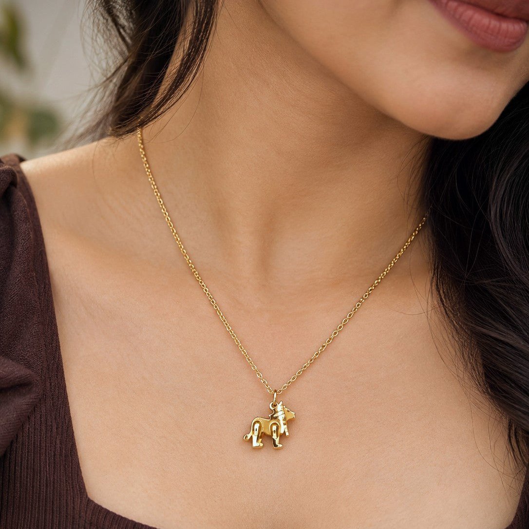 Miniature Lion Pendant Necklace