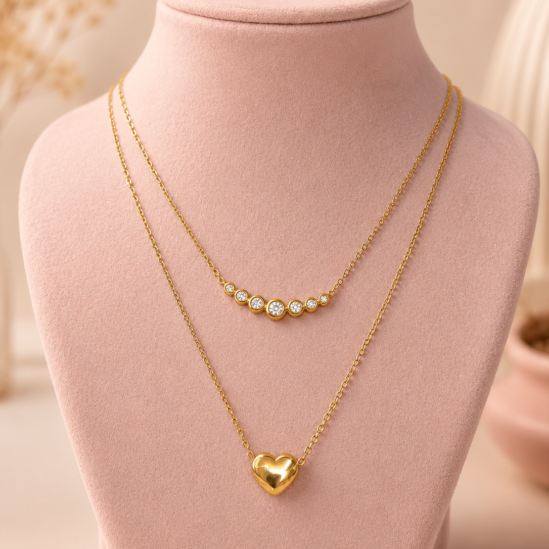 Layered Heart Necklace