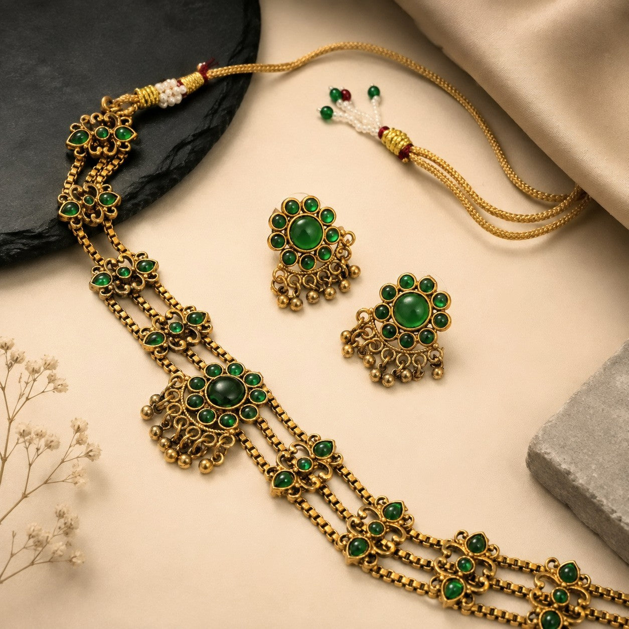 Flower Pendant Layer Necklace