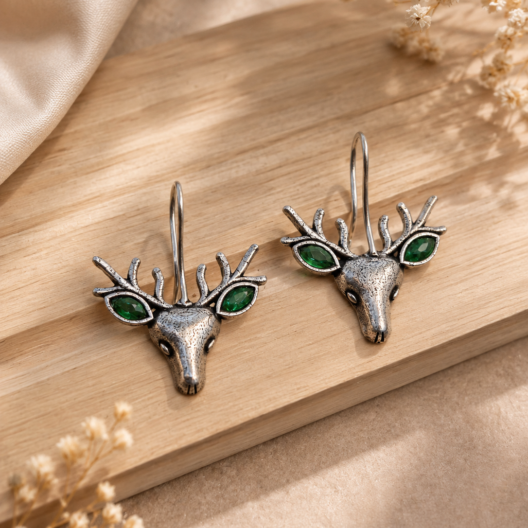 Stag Head Earrings