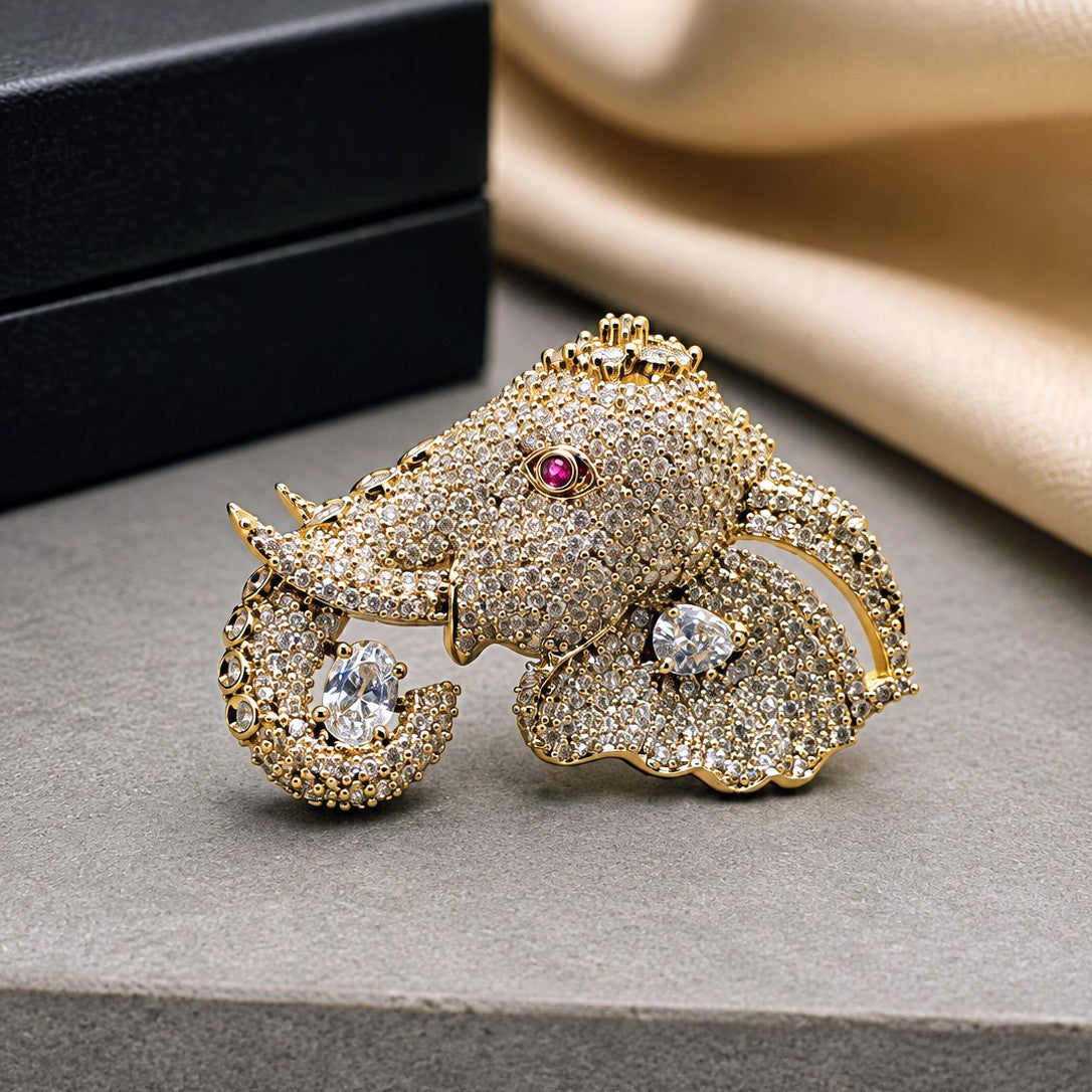 Elephant Profile Drop Ring