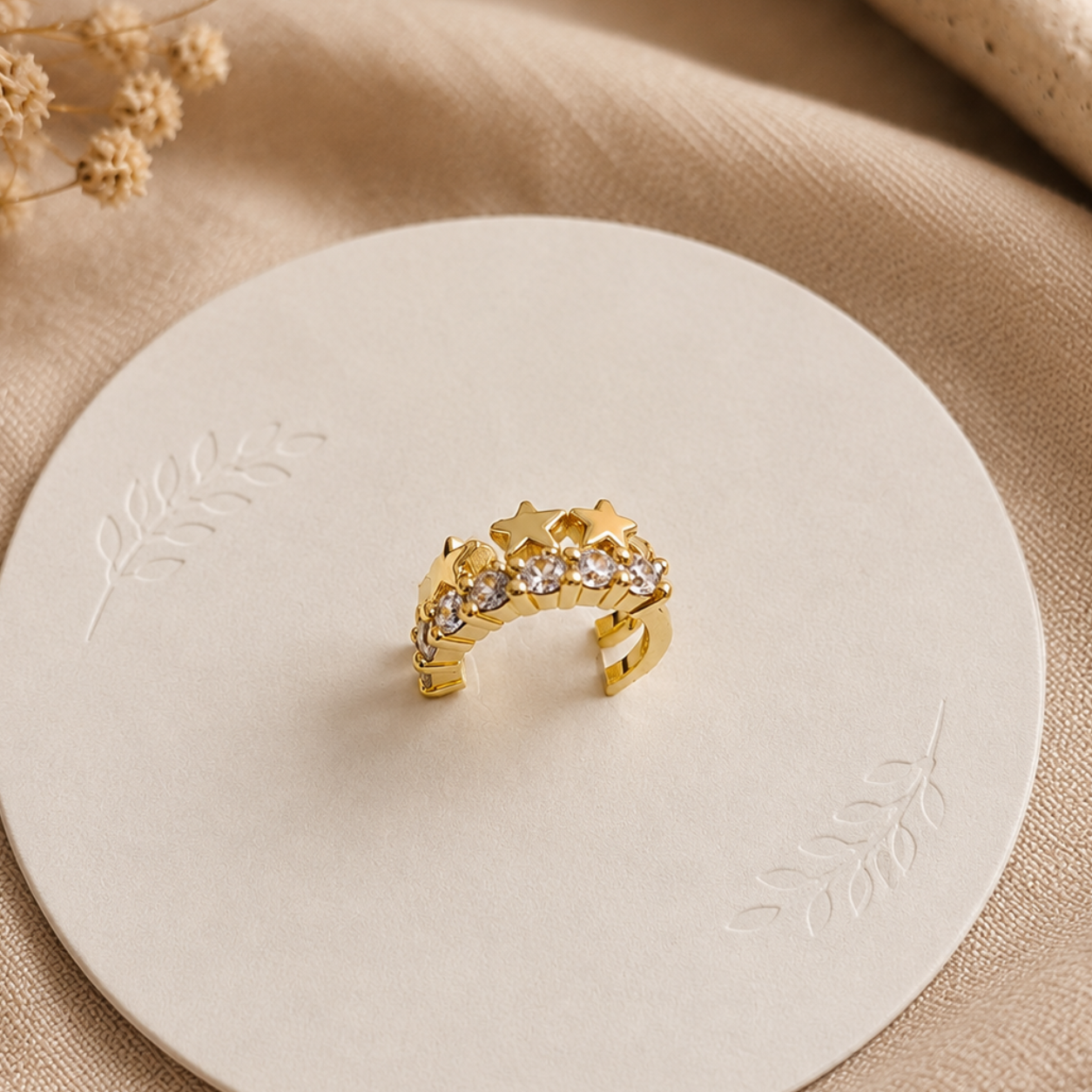 Star Row Cuff Earrings