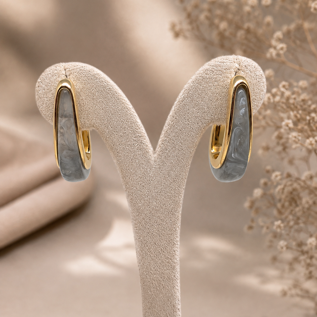 Smoke Hoop Earrings