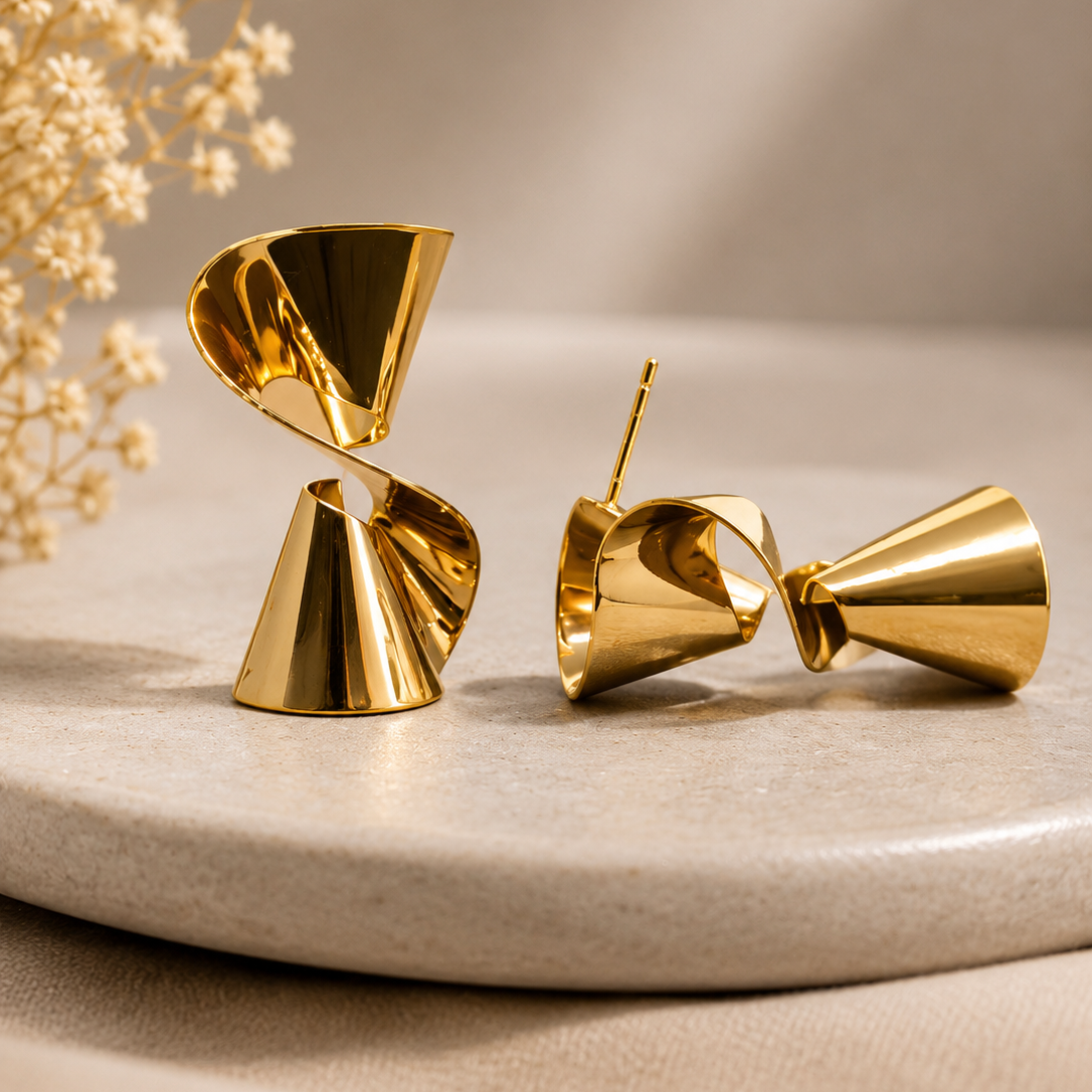 Twist Cone Earrings