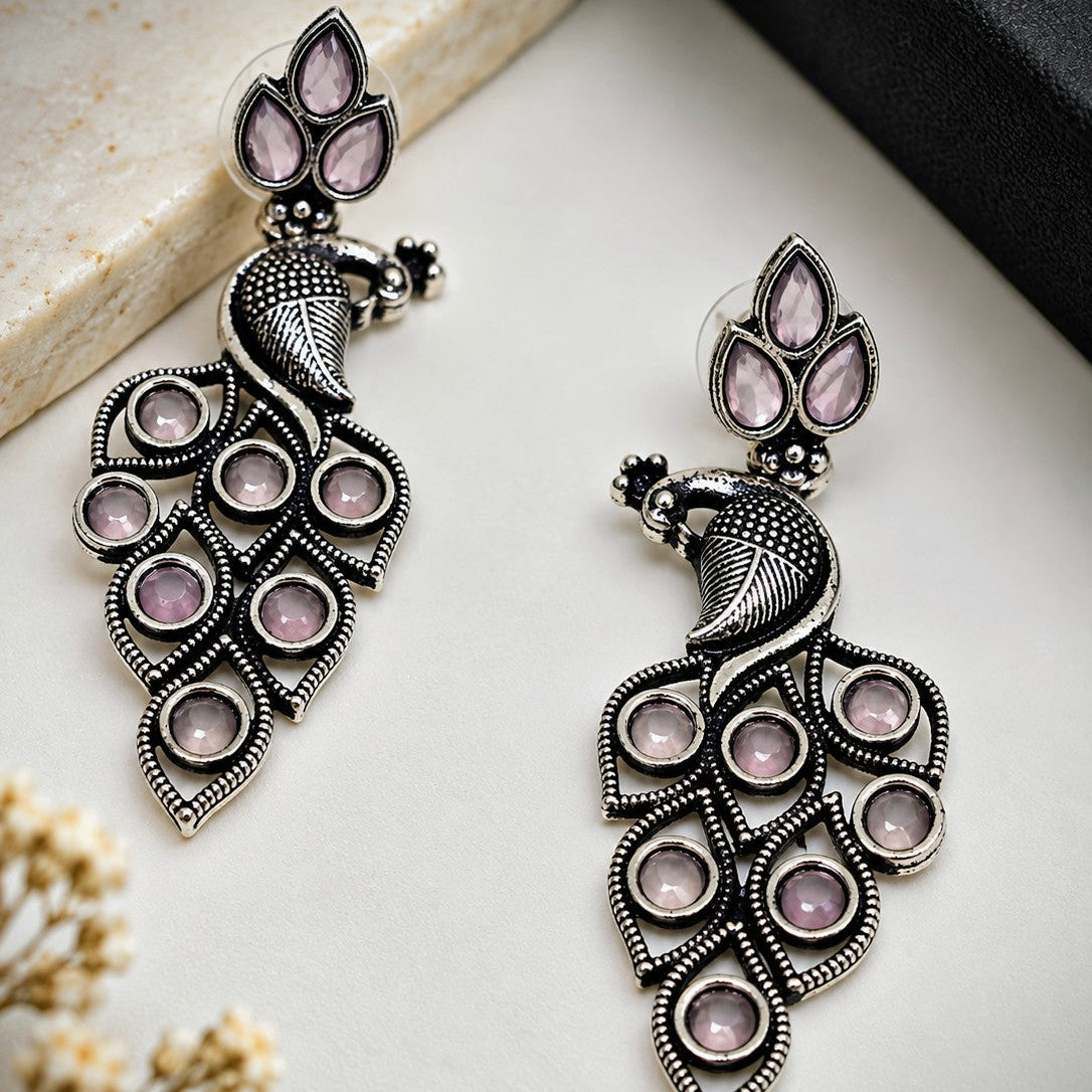 Peacock Vine Drop Earrings