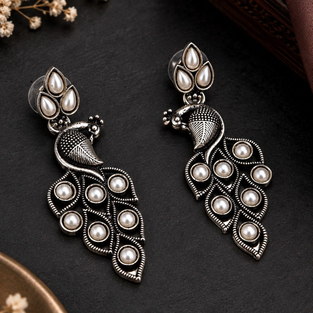 Peacock Vine Drop Earrings