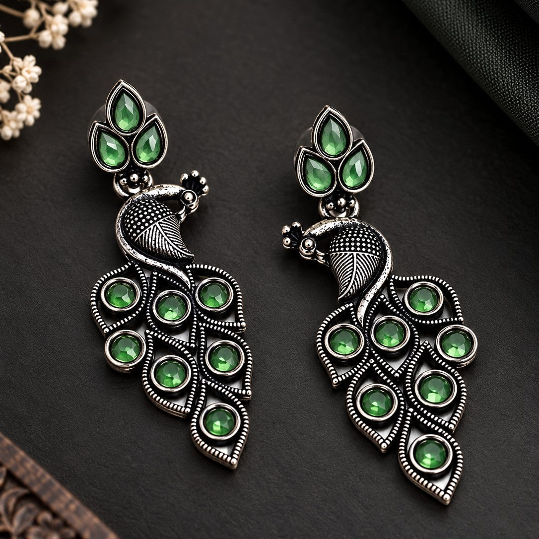 Peacock Vine Drop Earrings