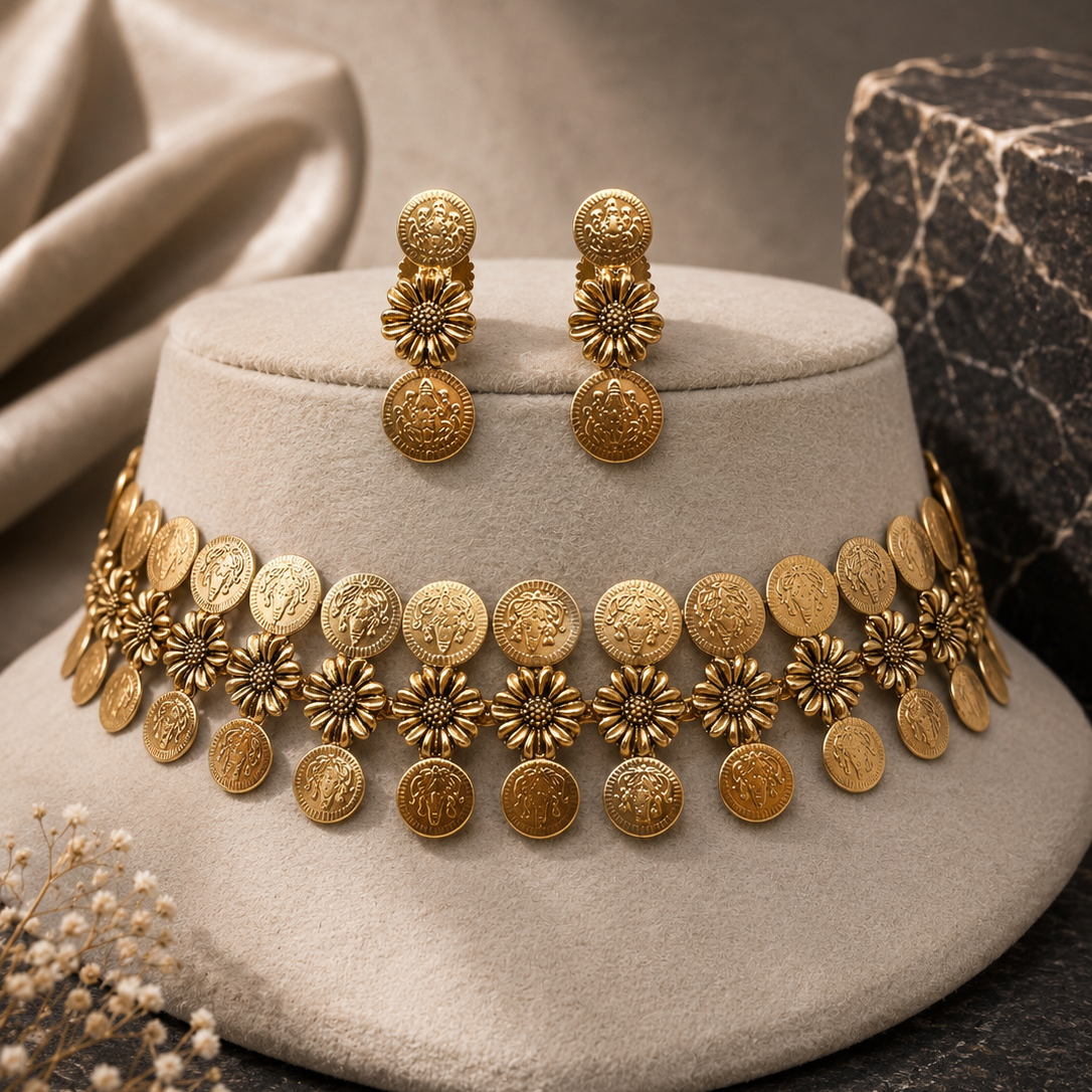 Coin Daisy Choker