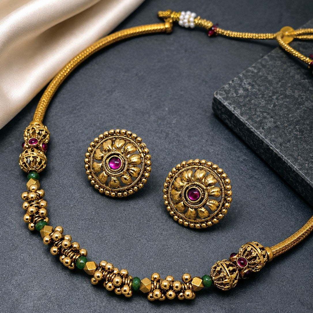 Beaded Torque Choker Set